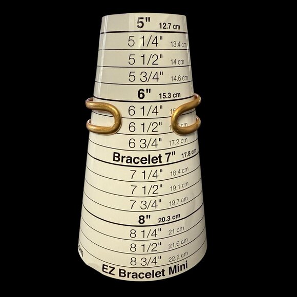 Madewell Gold-Tone Cuff Bracelet Faux Marble Faux Pearl Accents Adjustable Fit - Picture 5 of 10